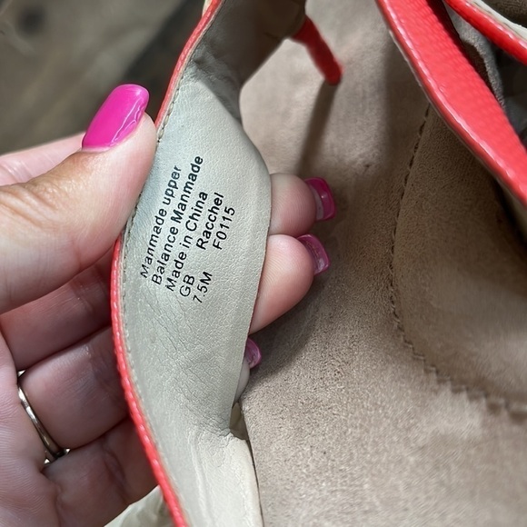 GIANI Bernini Coral/Orange SANDALS Size 7.5 - Picture 7 of 8